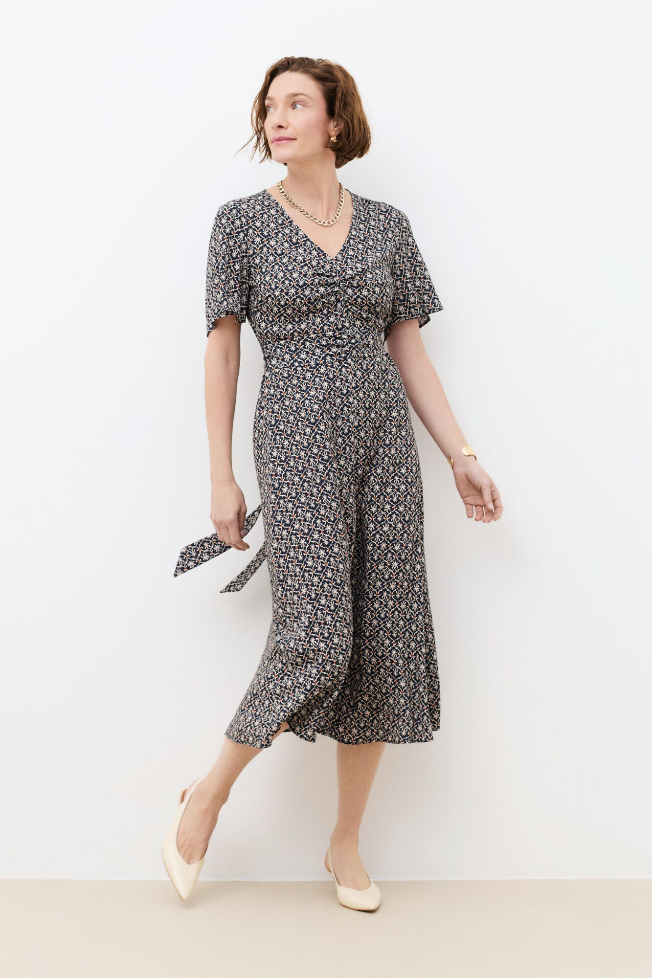 Caroll Vestido midi estampado