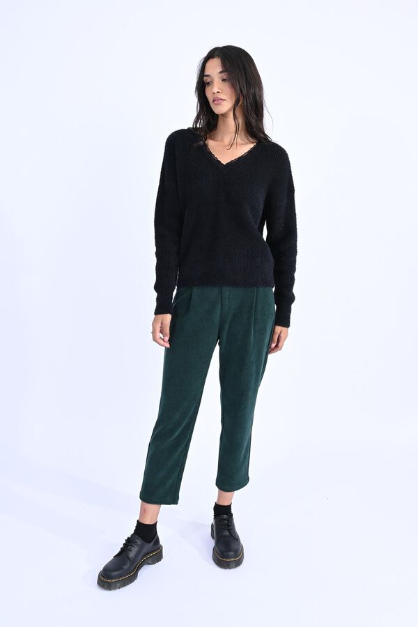 Molly Bracken Camisola de manga comprida com renda Preto