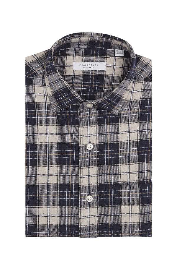 Cortefiel Camisa flanela xadrez Azul