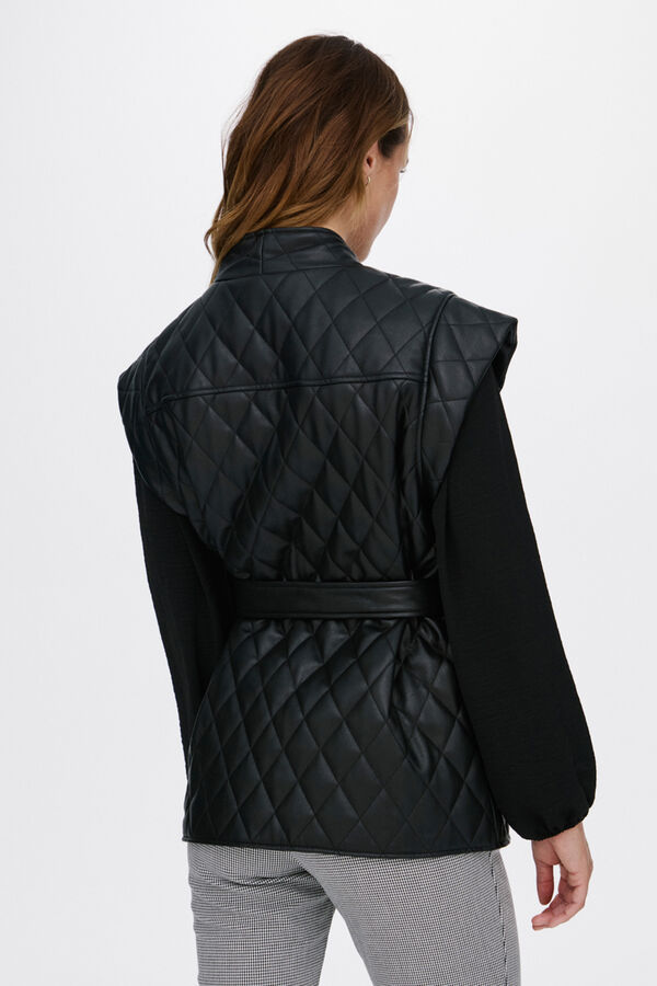 Vila Chaleco acolchado guateado Negro