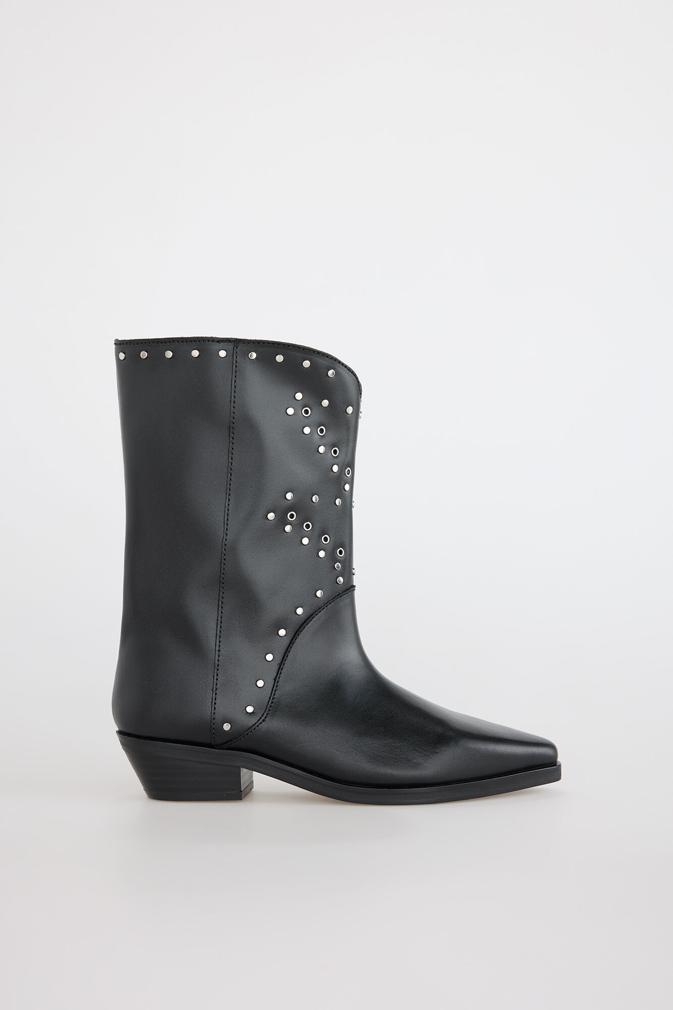 Slowlove Bota de pele cravejada
