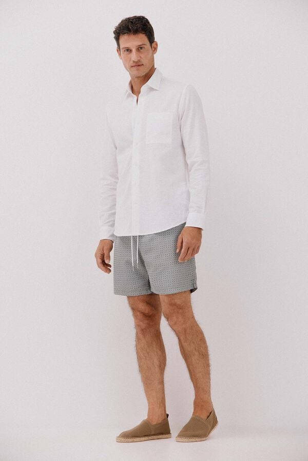 Cortefiel Mai&ocirc; com estampado geom&eacute;trica de c&iacute;rculos Verde