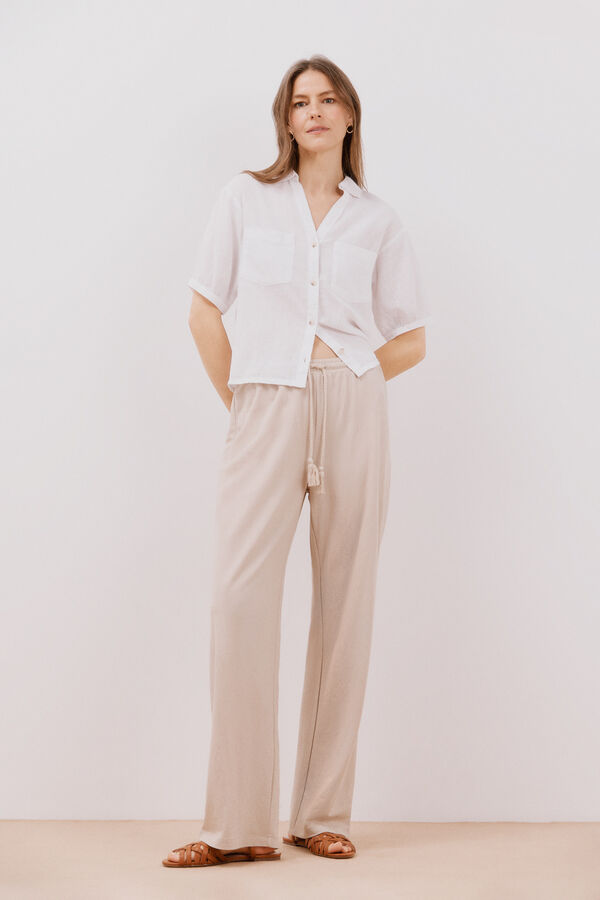 Cortefiel Cal&ccedil;as de malha estampadas Castanho