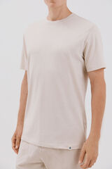 Cortefiel Camiseta liso falsa Tostado