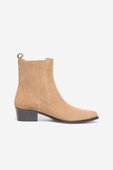 Cortefiel Bot&iacute;n elastico serraje Beige