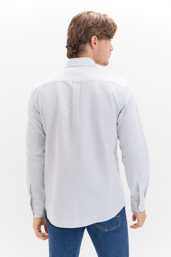 Cortefiel Camisa oxford rayas Kaki