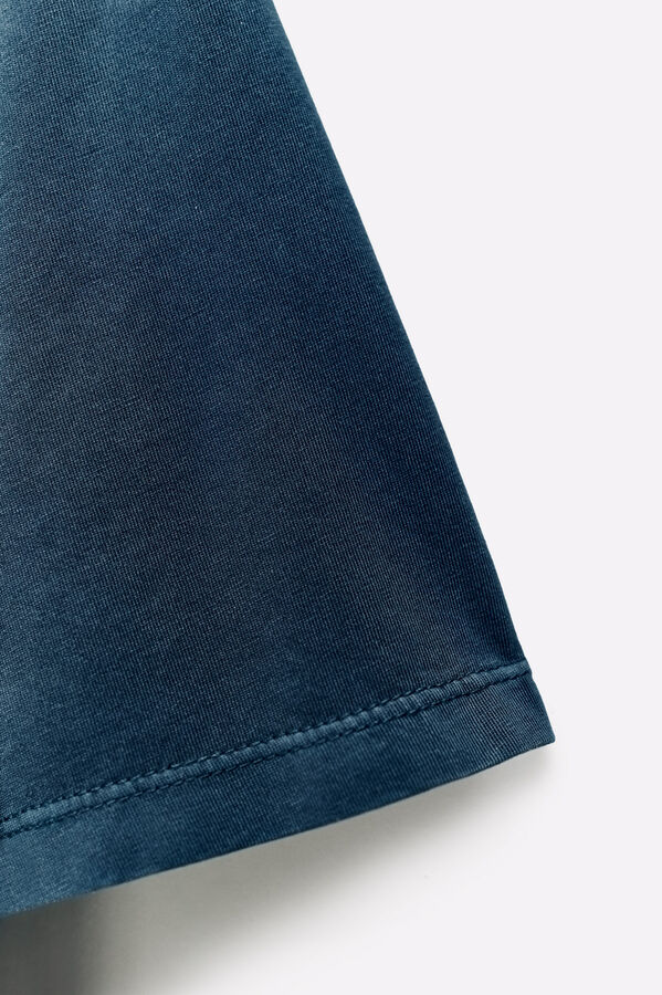 OOTO T-shirt b&aacute;sica com bordado avi&atilde;o OOTO Azul