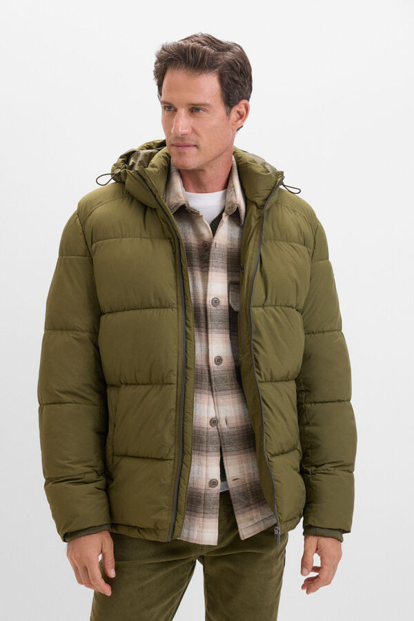 Cortefiel Blus&atilde;o acolchoado Verde