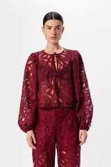 Object Blusa bordada de manga larga Morado