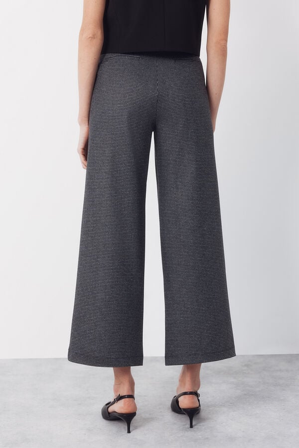 Cortefiel Pantal&oacute;n punto ancho Estampado gris