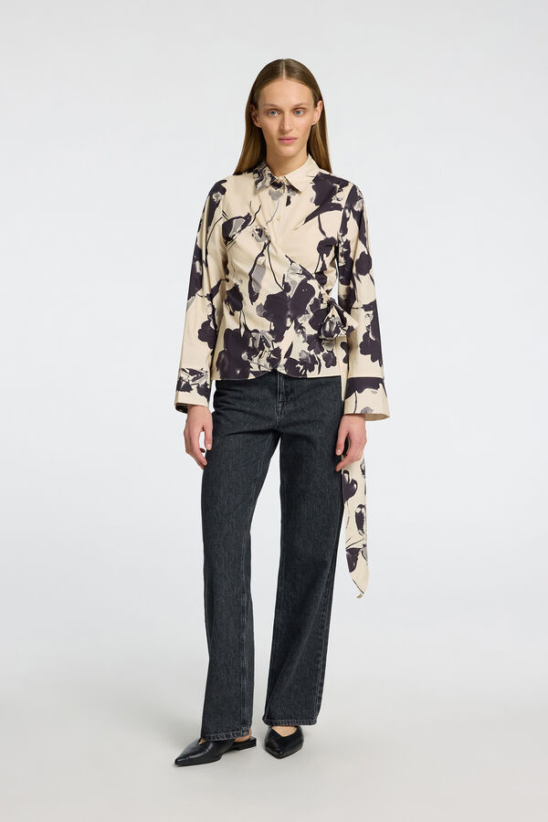 Selected Femme Camisa Wrap Cinzento