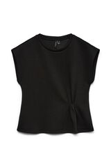 Vero Moda Top franzido lateral Preto