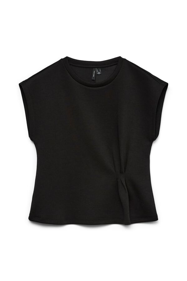 Vero Moda Top franzido lateral Preto