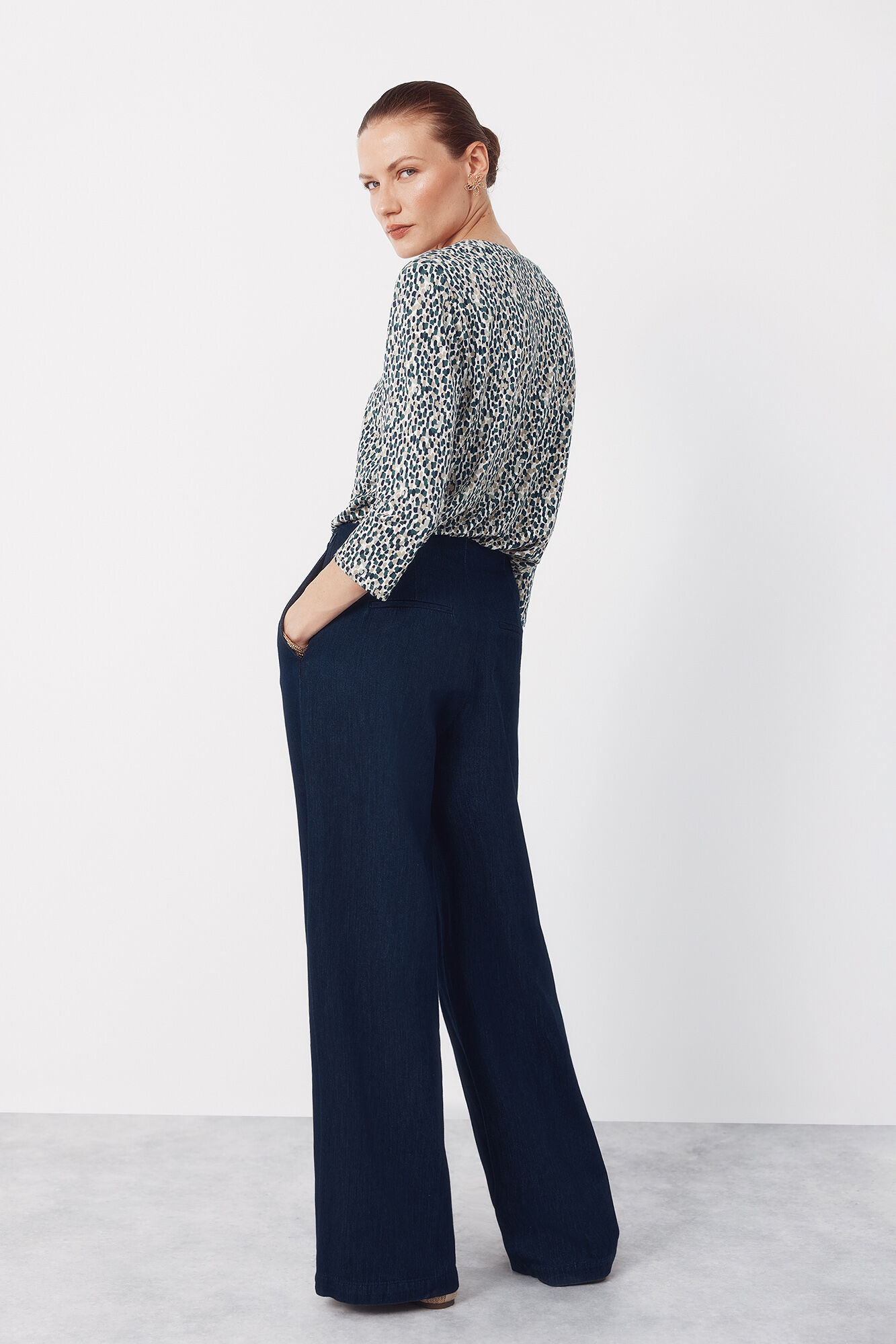 Cortefiel Blusa b&aacute;sica com gola mao