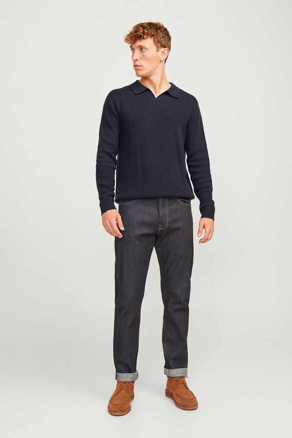 Jack & Jones Jersey con cuello Azul marino