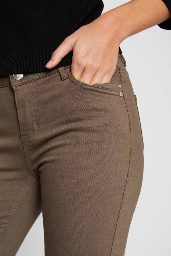 Morgan Pantal&oacute;n skinny talle bajo Kaki