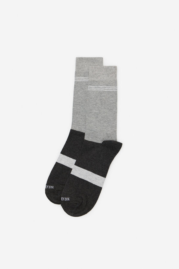 Cortefiel Calcetín liso Gris