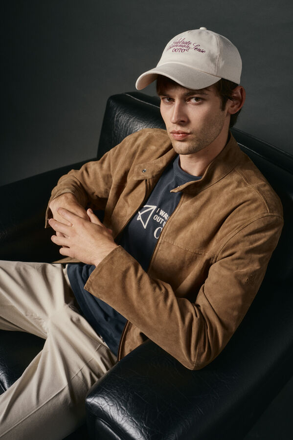 OOTO Camiseta gr&aacute;fica lavada Azul