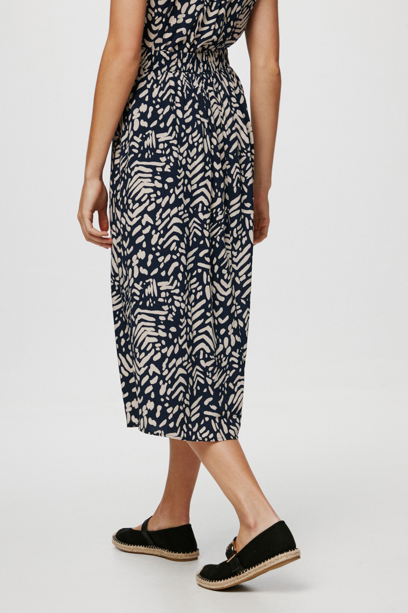 Vila Falda de tiro alto midi