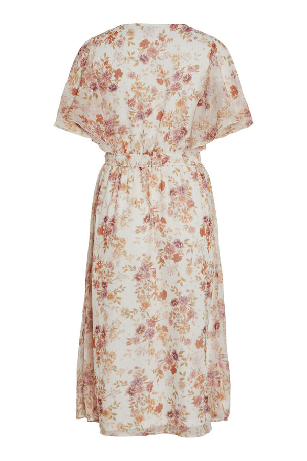 Vila Vestido midi estampado Gris