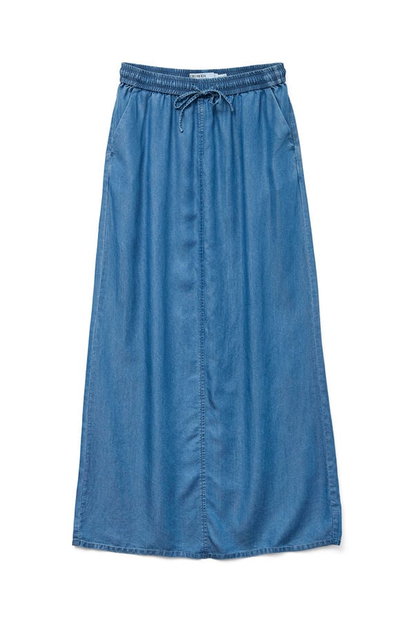 Vero Moda Falda larga fluida denim Azul