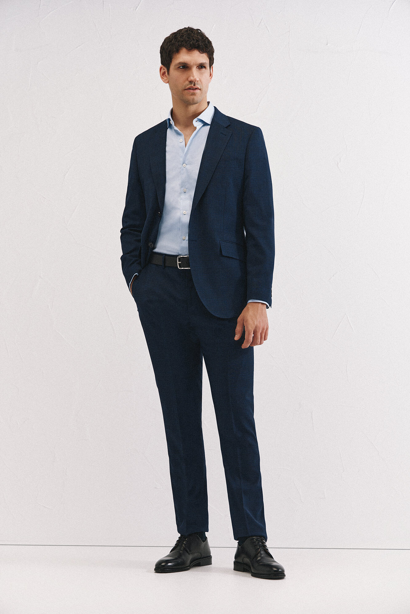 Cortefiel Pantal&oacute;n cuadro azul slim fit