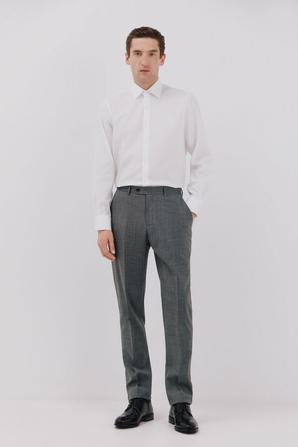 Cortefiel Cal&ccedil;a cinza slim fit Cinzento