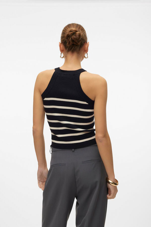 Vero Moda Top de malha gola halter  Preto