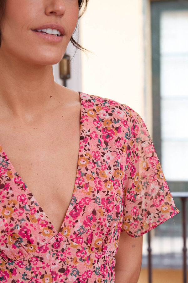 Pol&iacute;n Et Moi Vestido corto Josephine Rosa