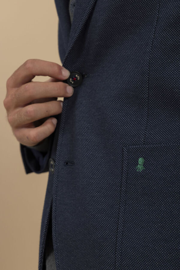 elPulpo Americana jersey microdibujo Azul marino