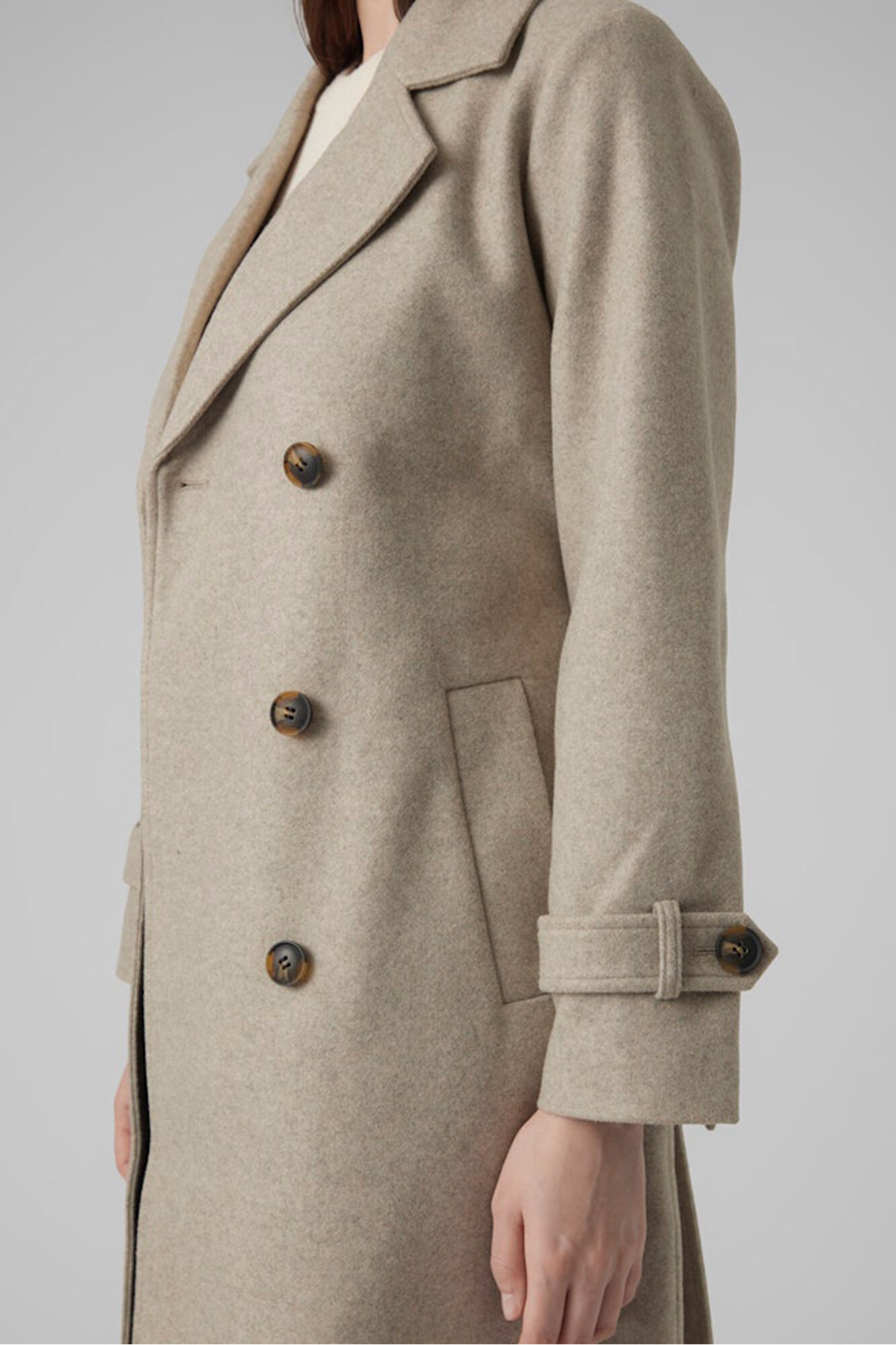 Vero Moda Abrigo de pa&ntilde;o manga larga