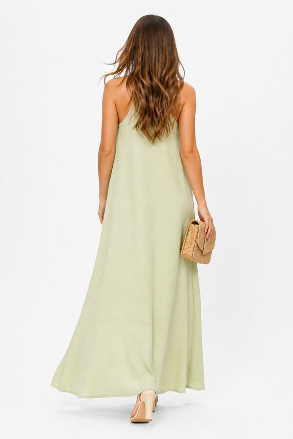 Object Vestido comprido fluido Verde
