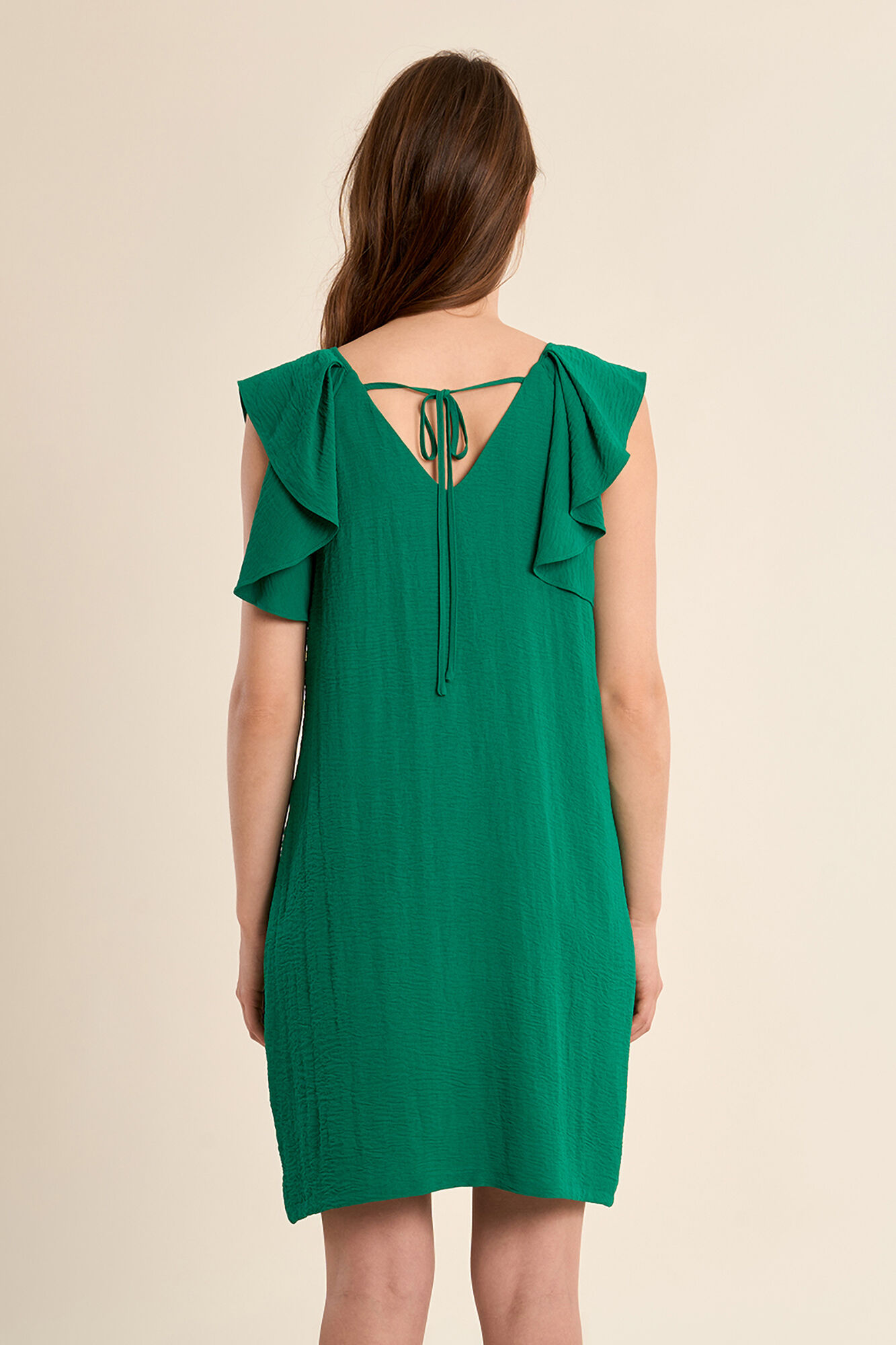 Molly Bracken Vestido de manga curta borboleta com pregas