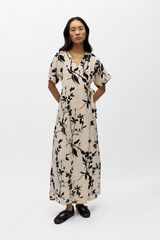 Object Vestido largo estampado Beige
