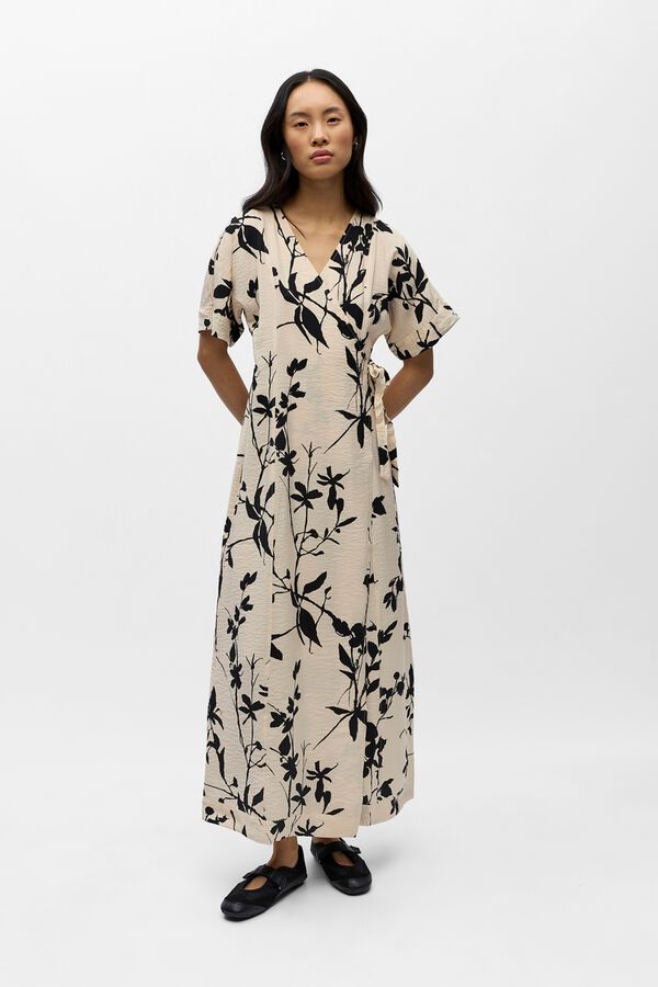 Object Vestido largo estampado Beige