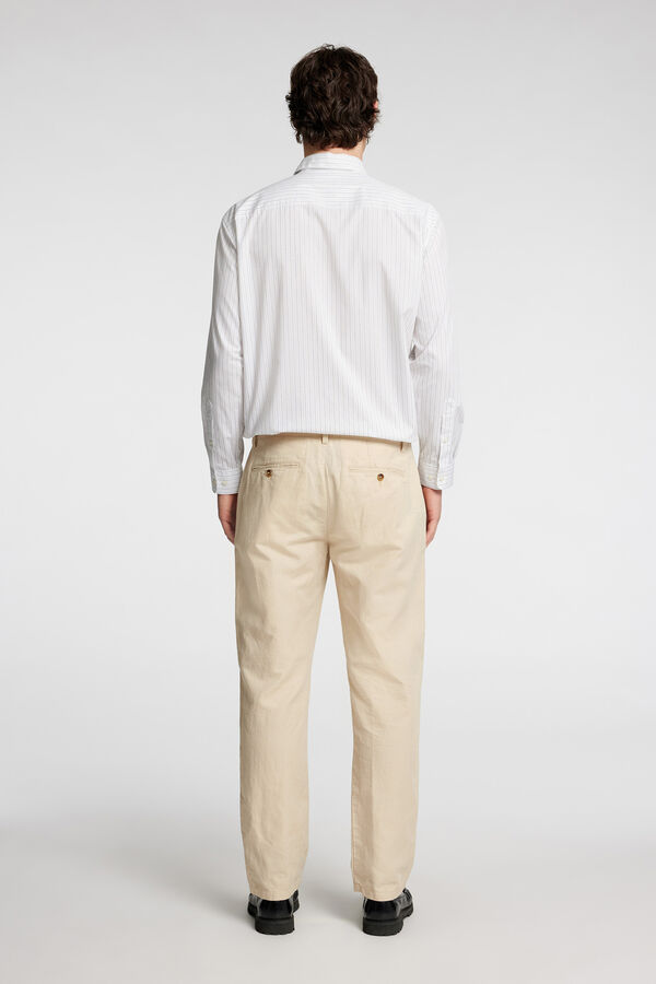Selected Pantal&oacute;n de lino Relaxed Fit. Gris