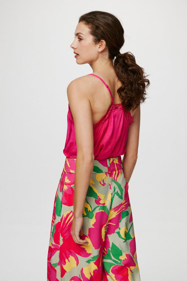 Vila Pantal&oacute;n ancho de vestir estampado Verde