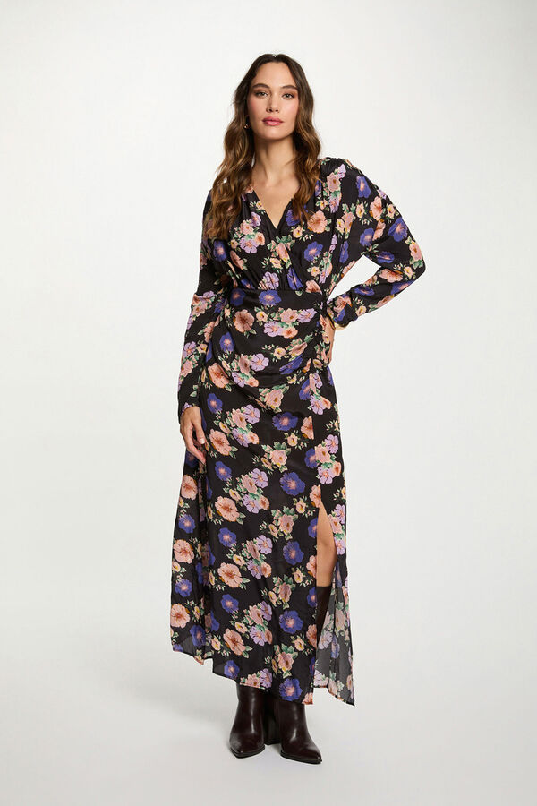 Morgan Vestido largo satinado Multicolor