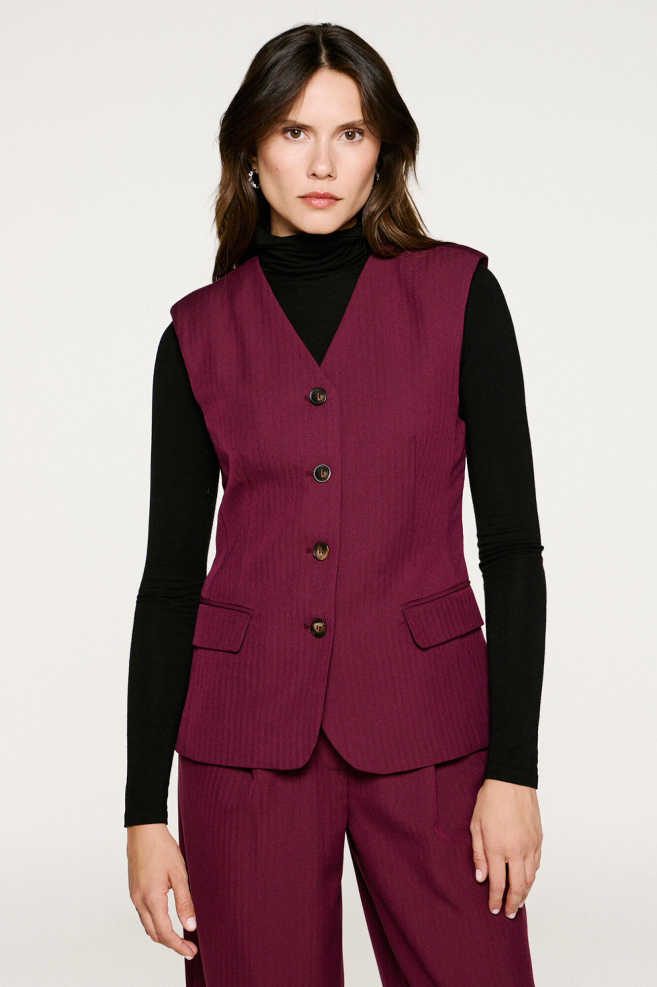 Selected Chaleco traje bolsillos.