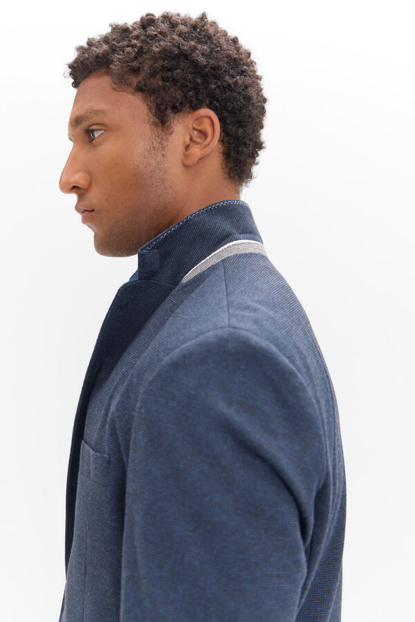 Cortefiel Americana de punto Azul marino