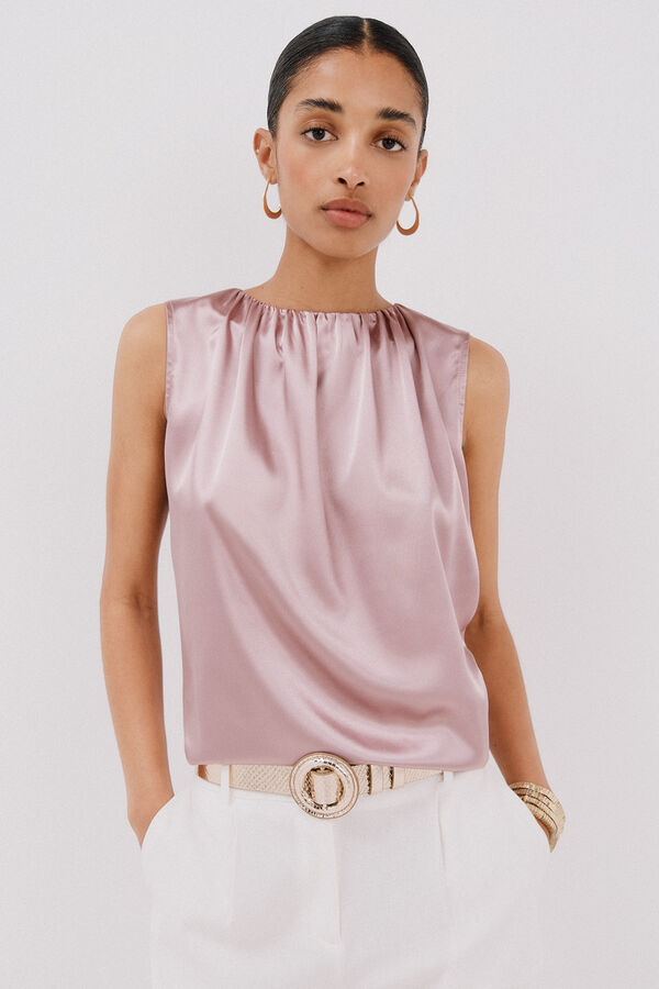 Cortefiel Top combinado Roxo