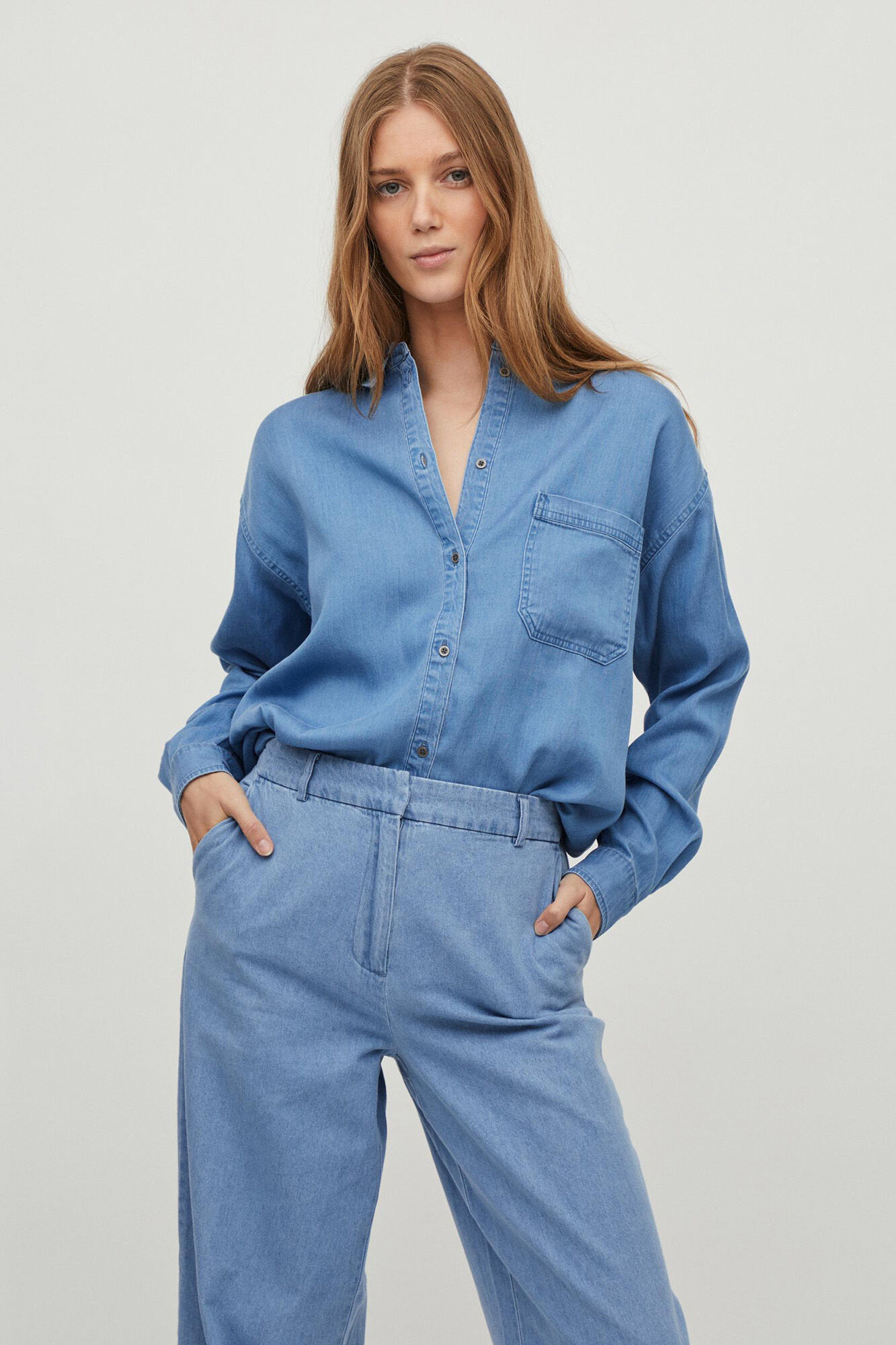 Vila Camisa efecto Denim