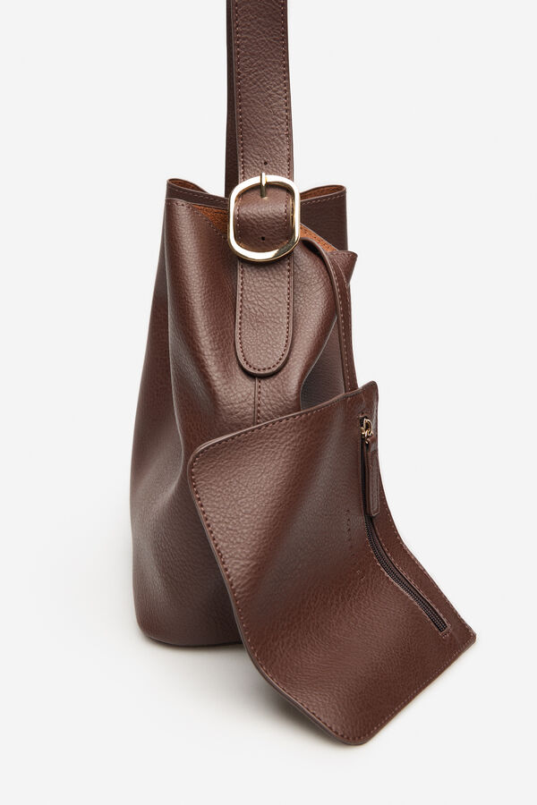 Cortefiel Shopper hebilla Marr&oacute;n