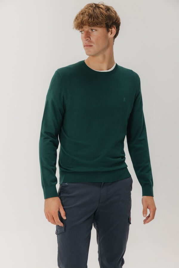 elPulpo Jersey b&aacute;sico logo Verde oscuro