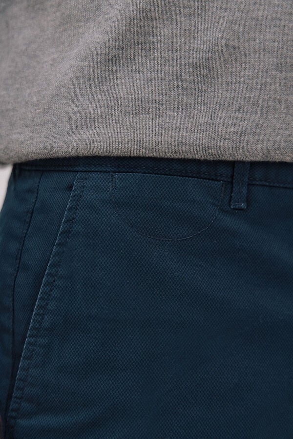 Cortefiel Bermudas chinos estampadas Azul