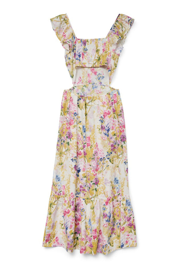 Vero Moda Vestido largo de tirantes Estampado blanco