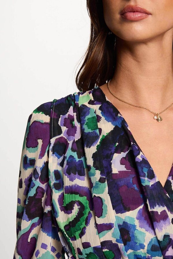 Morgan Vestido estampado flare Multicolorido