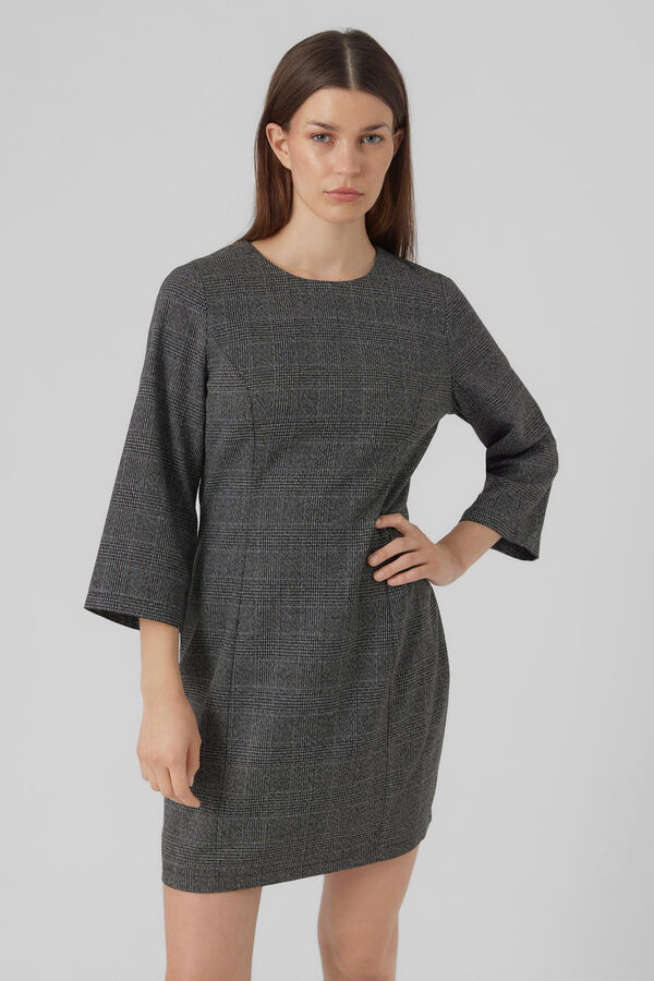 Vero Moda Vestido curto de manga 3/4 Cinzento