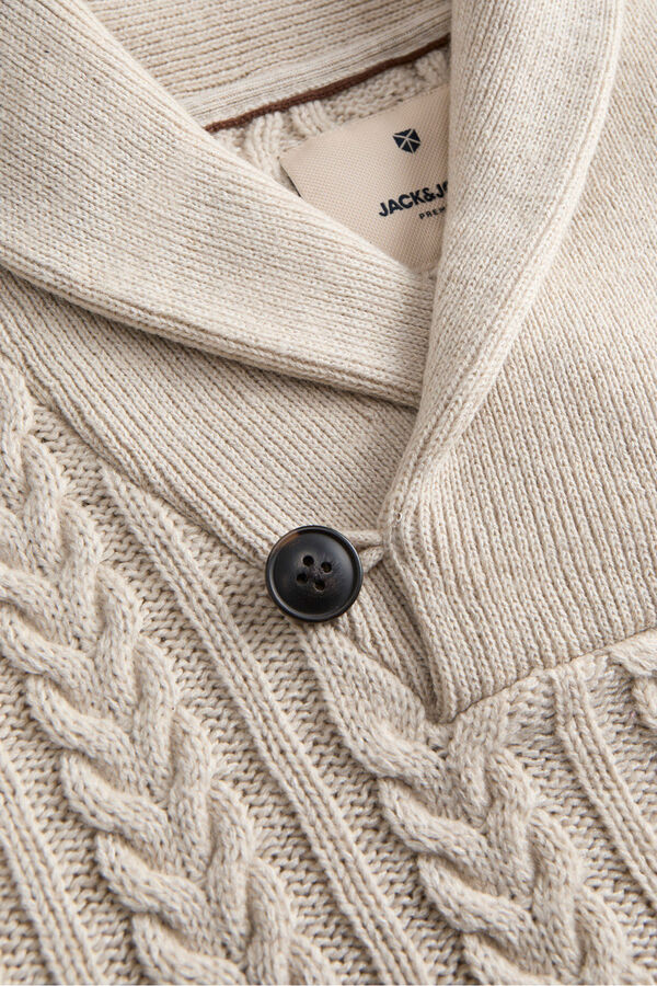 Jack & Jones Jersey de punto trenzado Gris