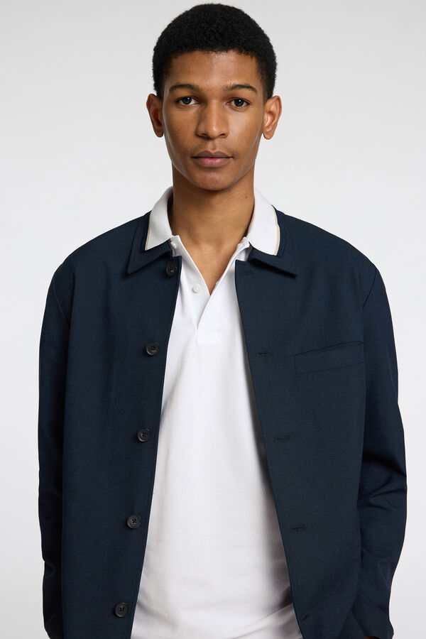 Selected Polo manga curta piqu&eacute; Branco